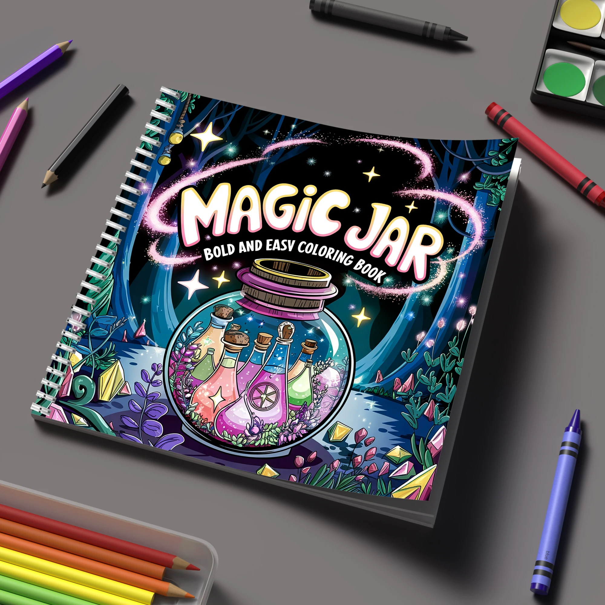 School Supplies - Coloring Book Magic Jar for Adult