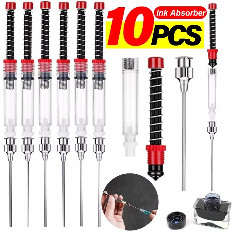 School Supplies - 1-10PCS Fountain Pen Ink Absorber Spring