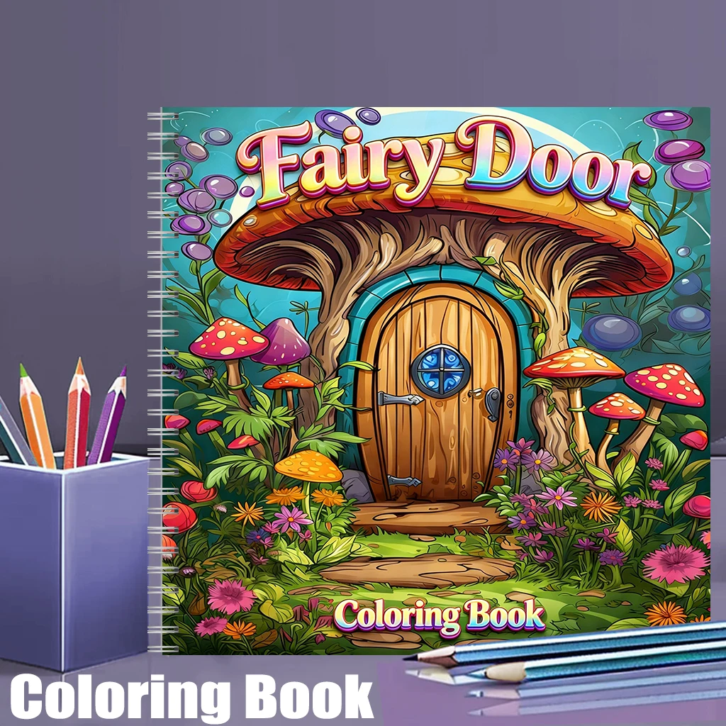 School Supplies - Coloring Book Fairy Door for Adult