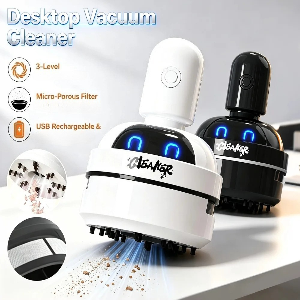 Portable Mini Desk Vacuum Clea - Mini Desktop Vacuum Cleaner For Eraser Dust review and price