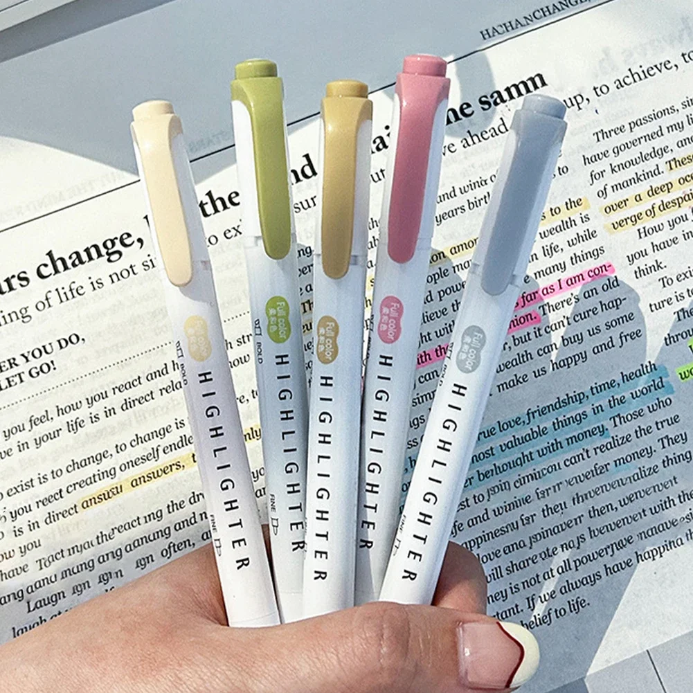 5pcs Pastel Highlighters Color - Pastel Highlighter Set Double Ended review and price
