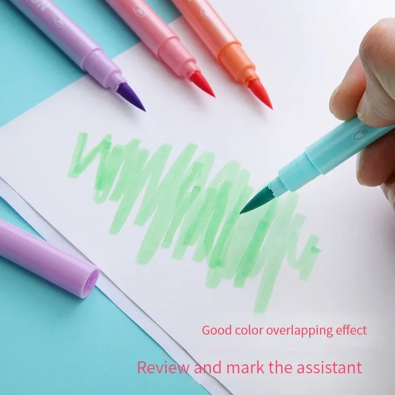 6Pcs/set Brush Highlighter Pen - Pastel Highlighter Set Double Ended review and price