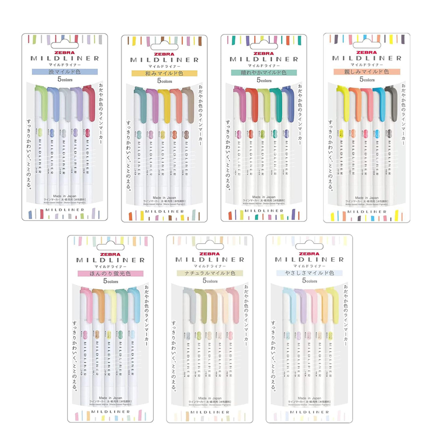 Zebra Mildliner Highlighter Pa - Pastel Highlighter Set Double Ended review and price