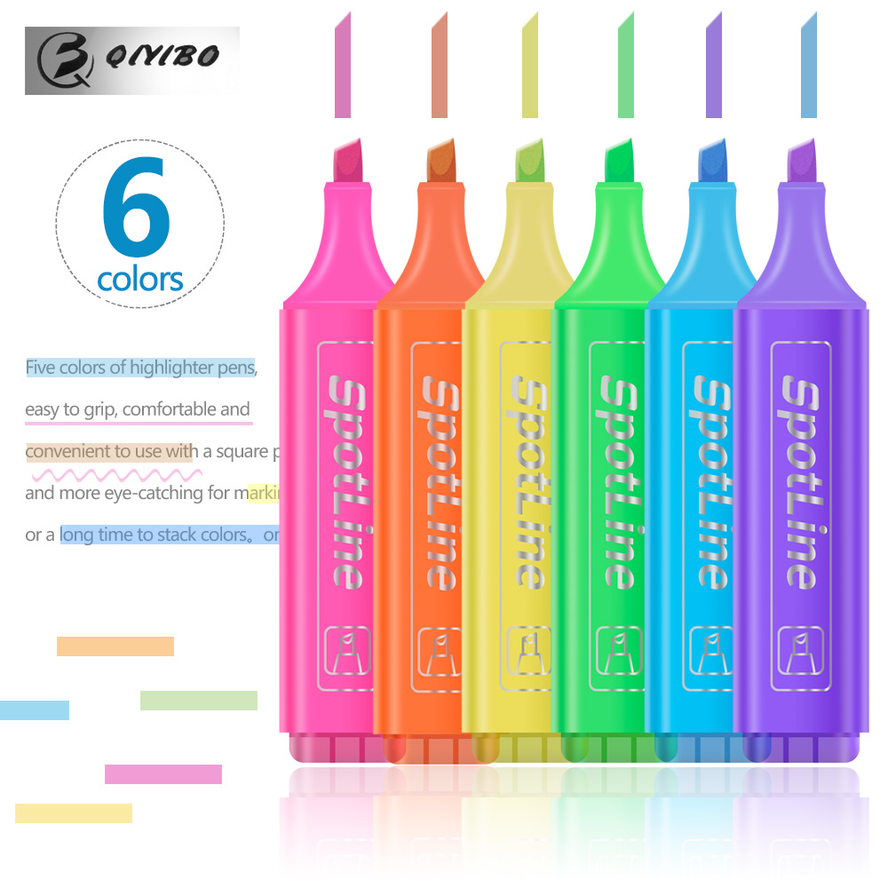 4/6 Pcs/set Pastel Flat Single - Pastel Highlighter Set Double Ended review and price