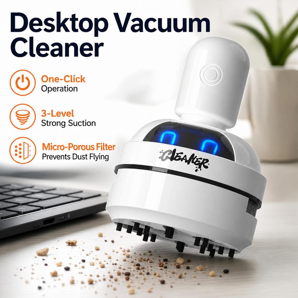 Portable Mini Desk Vacuum Clea - Mini Desktop Vacuum Cleaner For Eraser Dust review and price