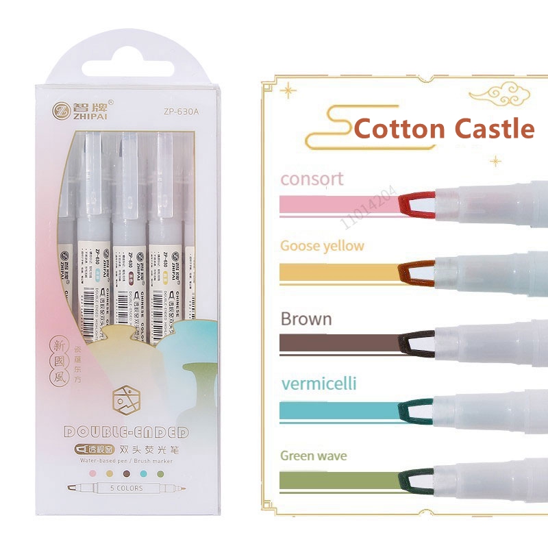 5pcs/set Double Tip Highlighte - Pastel Highlighter Set Double Ended review and price