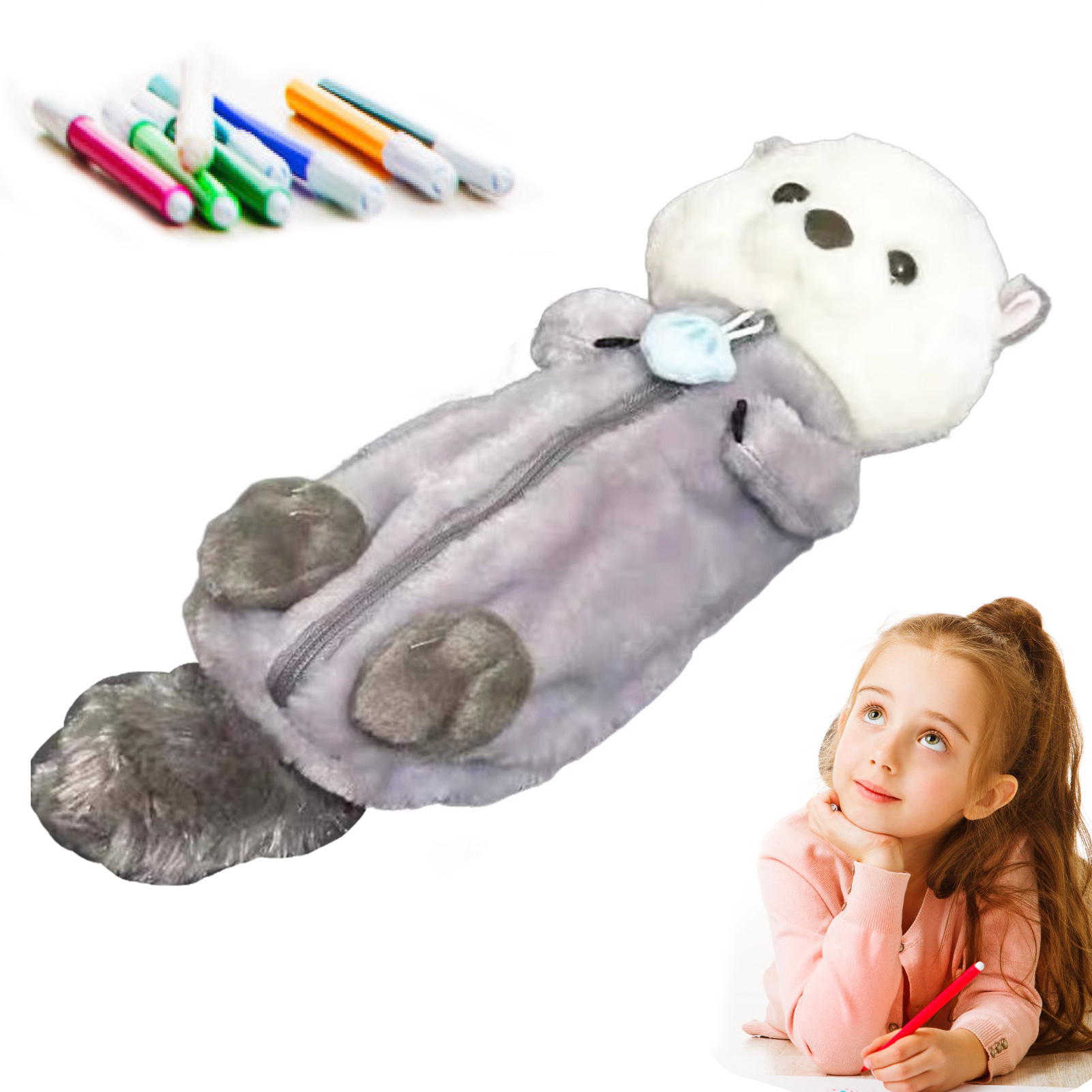 Creative Plush Toy Pencil Case - School Supplies review and price