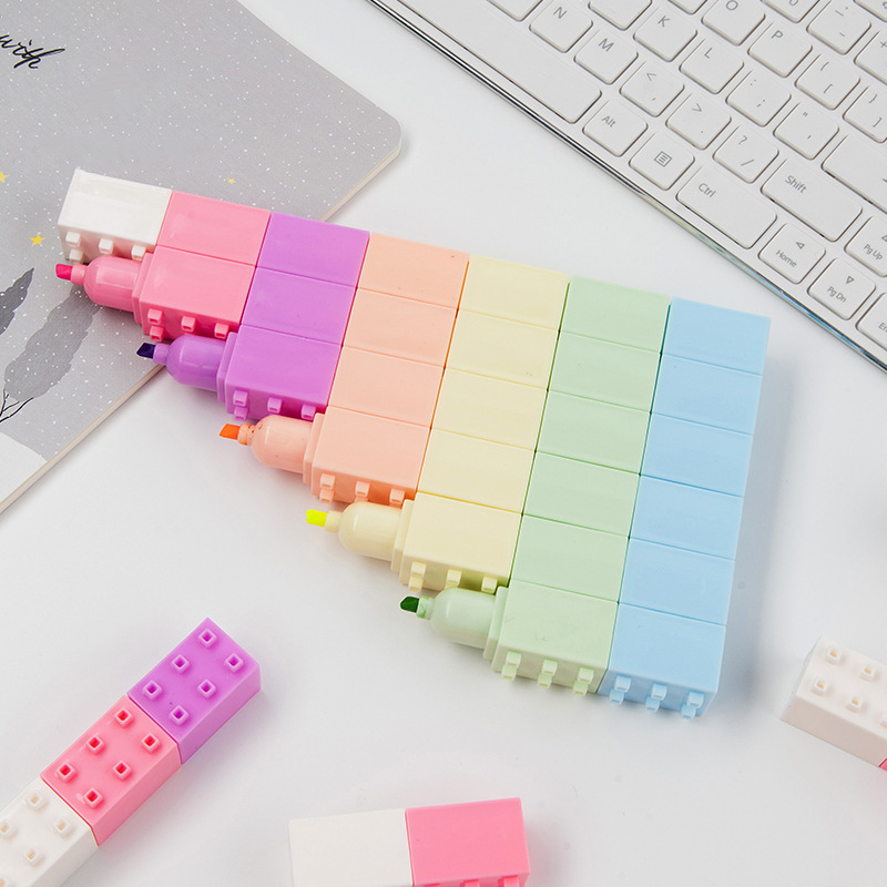 6pcs Pastel Color Body Buildin - Pastel Highlighter Set Double Ended review and price