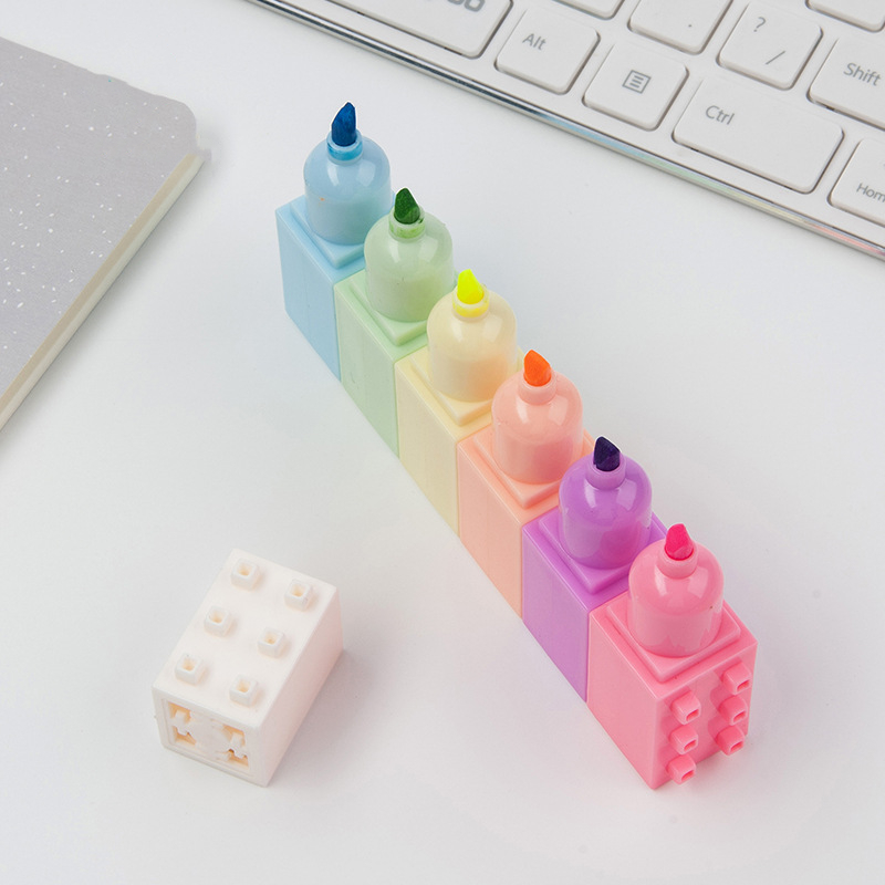 6pcs Pastel Color Body Buildin - Pastel Highlighter Set Double Ended review and price