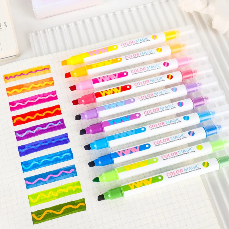 10pcs Double-ended Magic Color - Pastel Highlighter Set Double Ended review and price