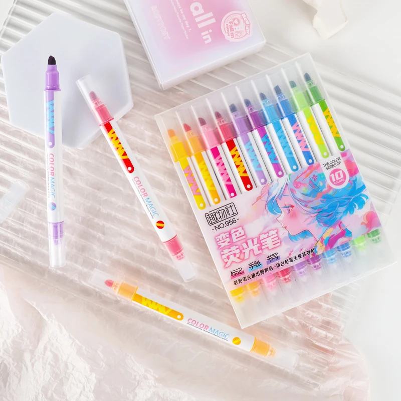 10pcs Double-ended Magic Color - Pastel Highlighter Set Double Ended review and price