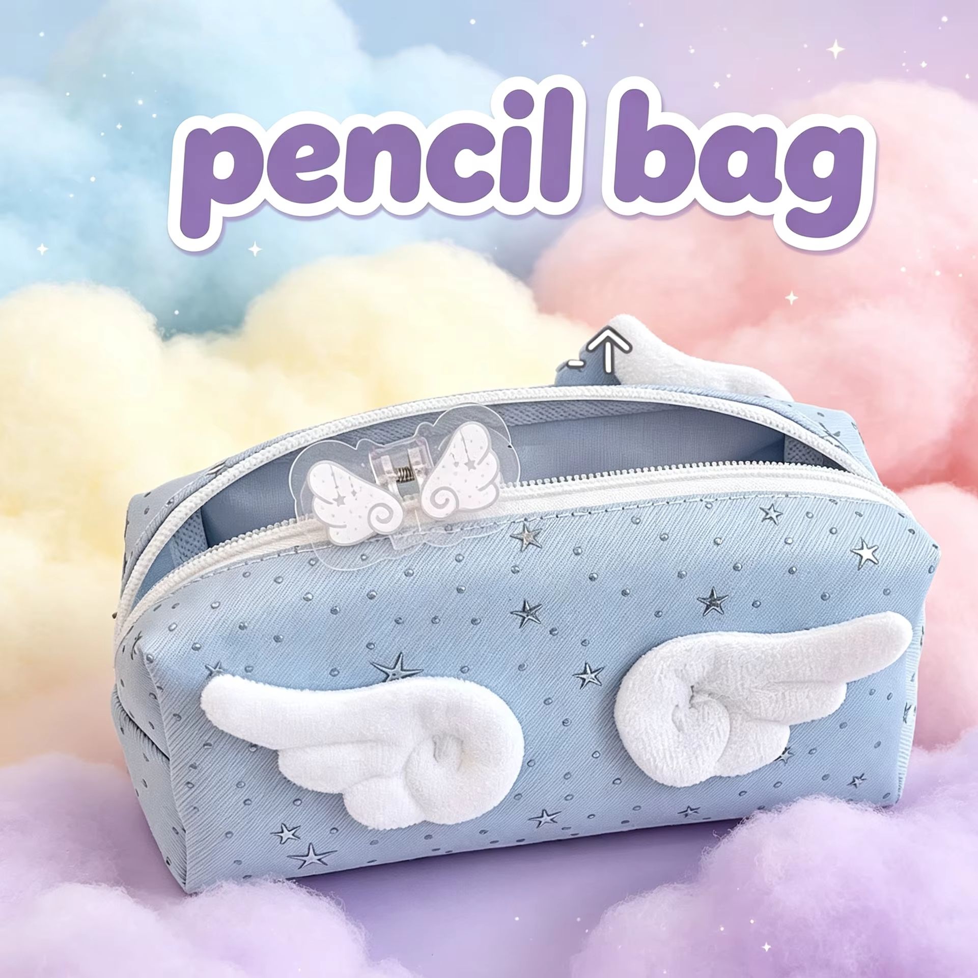 Angel Wings Pencil Case Simple - Aesthetic Large Pencil Case Pouch review and price