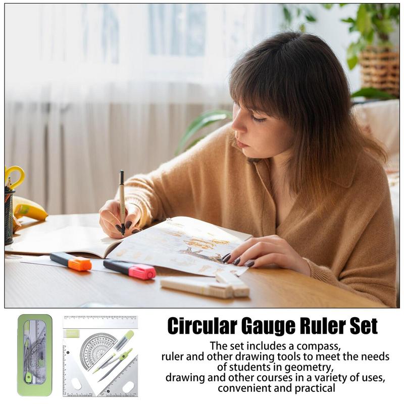 Protractor And Compass Set Mat - Math Geometry Set With Compass review and price