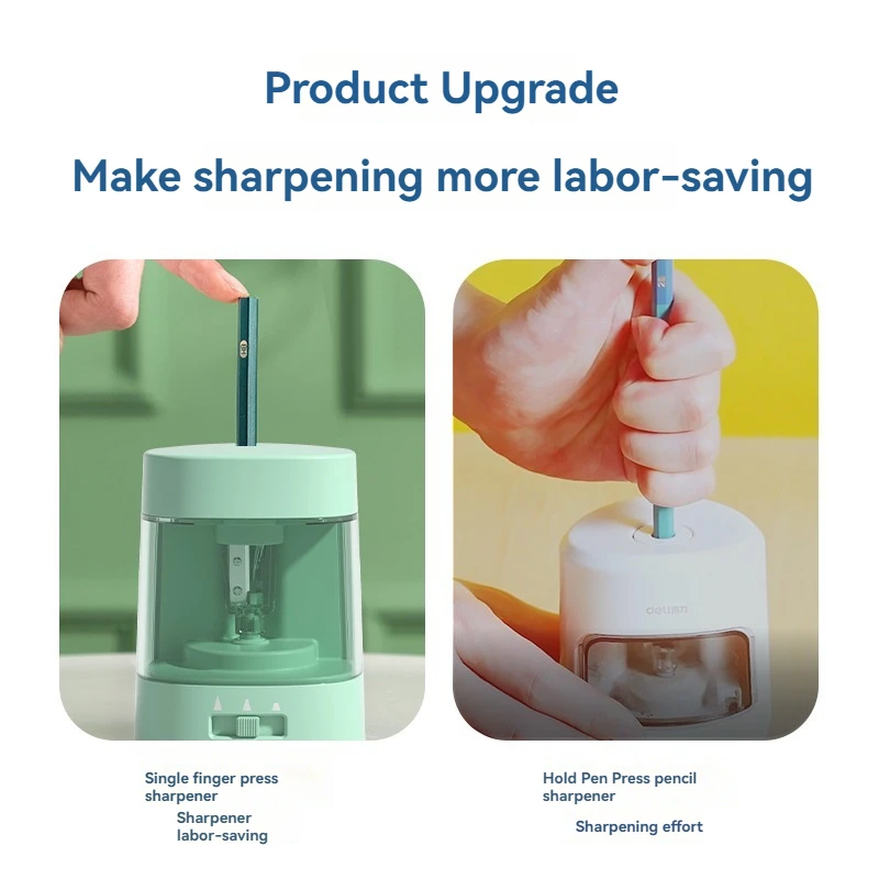 Deli VA3 Green USB battery dua - Electric Pencil Sharpener Usb review and price