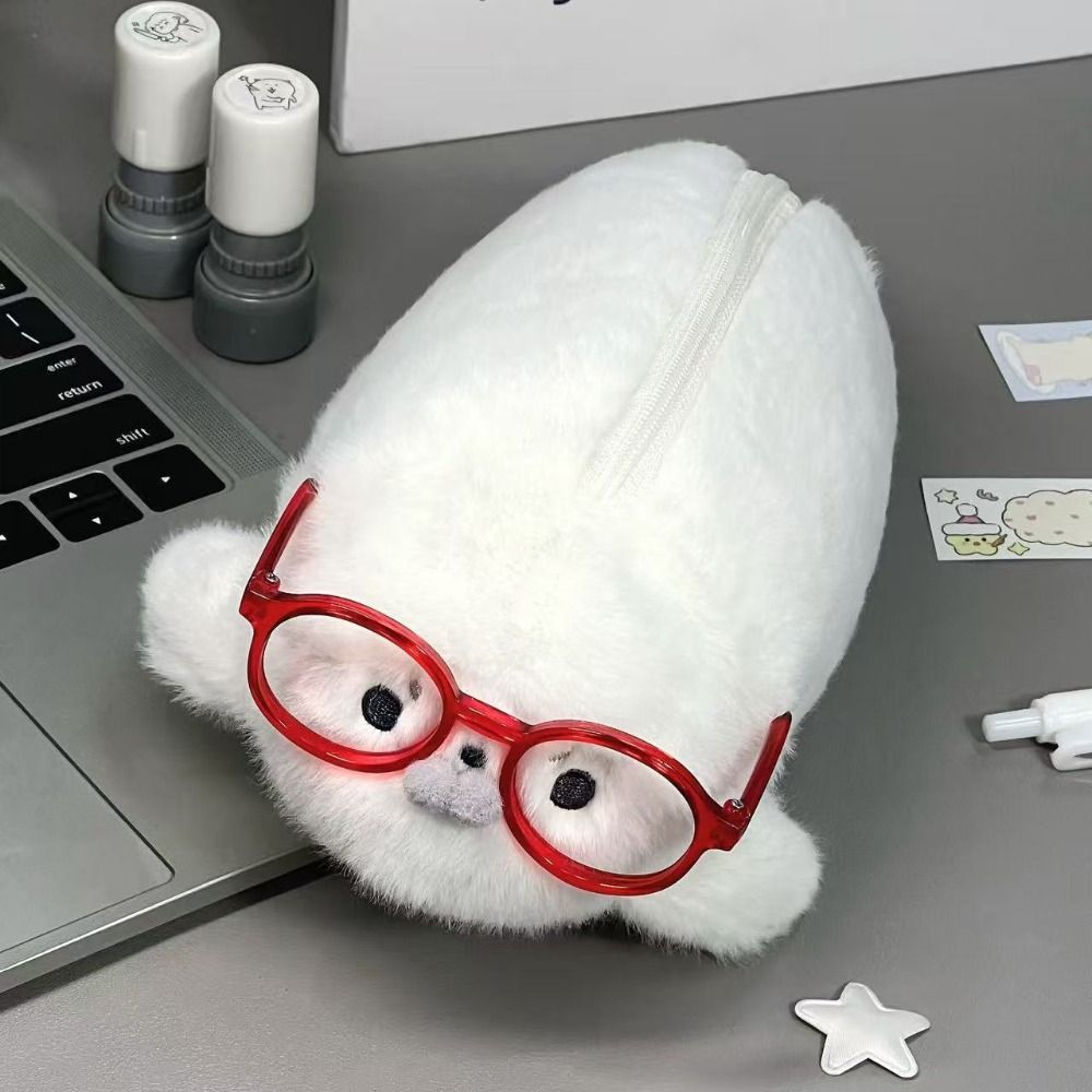 Funny Seal Doll Pencil Case La - Aesthetic Large Pencil Case Pouch review and price