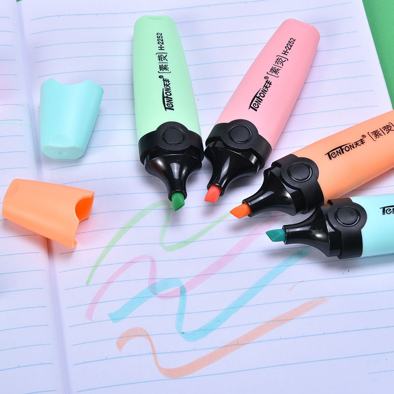 6 Pcs/set Highlighter Pastel C - Pastel Highlighter Set Double Ended review and price