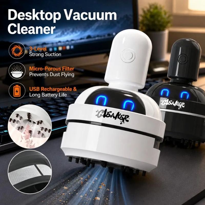 Desktop Cleaner Vacuum Cleaner - Mini Desktop Vacuum Cleaner For Eraser Dust review and price