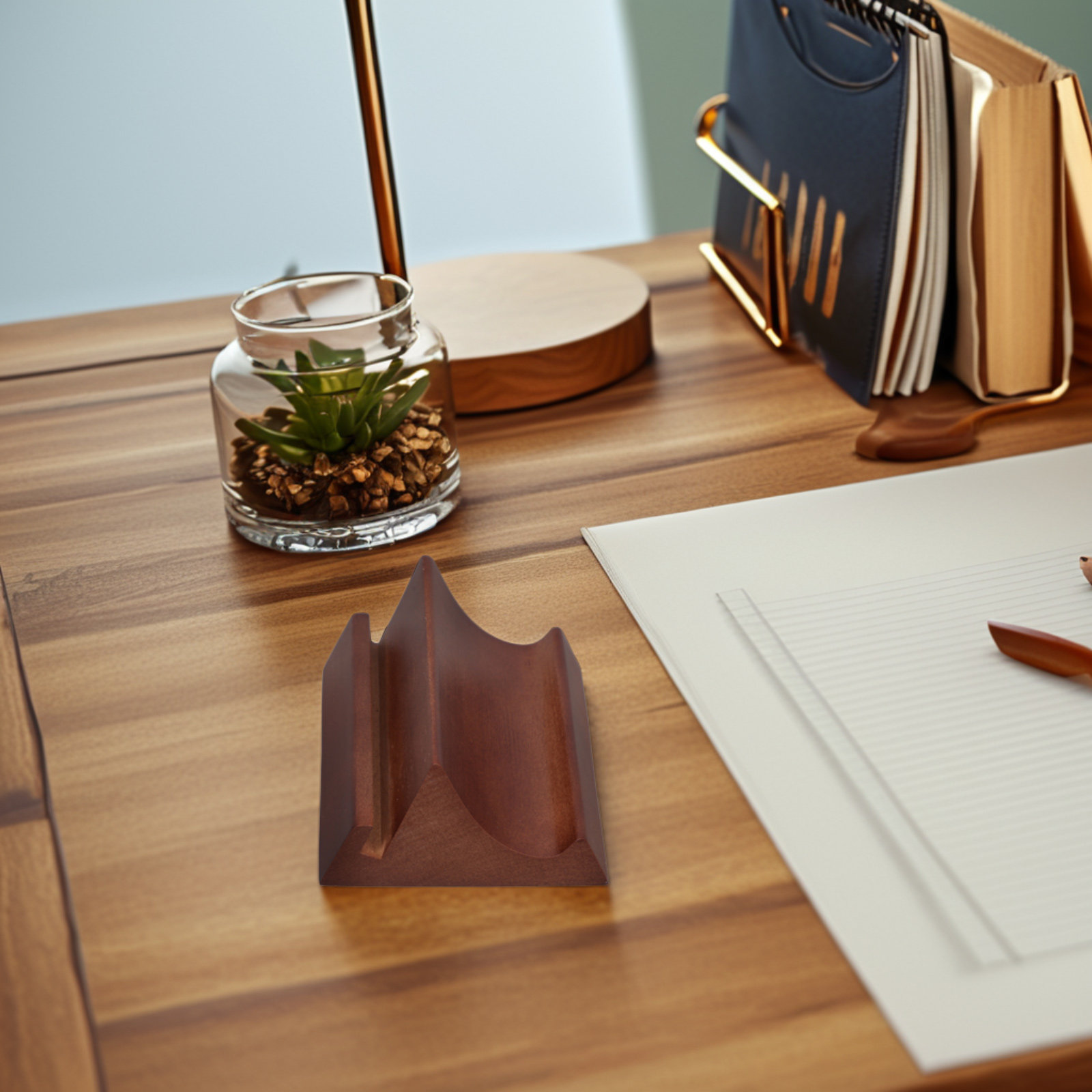Wooden Dual Slot Phone and Cal - Desk Accessories review and price